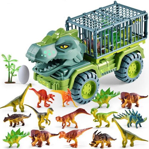Véhicule D'ingénierie De Dinosaures Grand Dinosaure Pelle À Inertie Jouet Dinosaure Réaliste Camion Transport Voiture,Cadeaux Pour Enfants 3 4 5ans