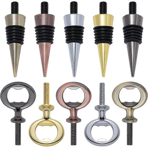 Ouvre-Bouteille En Métal Et Bouchon De Vin Insert D'ouvre-Bouteille Plat En Acier Inoxydable Kit Beer Opene 10 Pcs