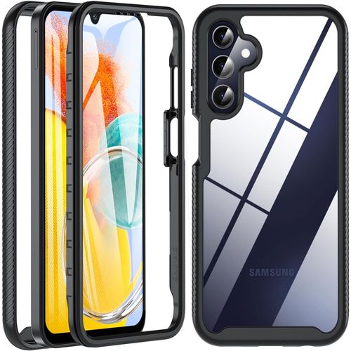 Coque Samsung A15 4g/5g,Coque Galaxy A15,Antichoc Avec Protecteur D'écran Intégrale Souple Silicone Anti-Rayures 360° Full Body Protection Housse Etui Pour Samsung Galaxy A15 5g/4g Noir