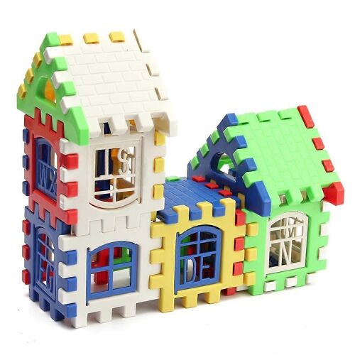 24PCS Enfants Puzzle blocs en plastique maison jouet
