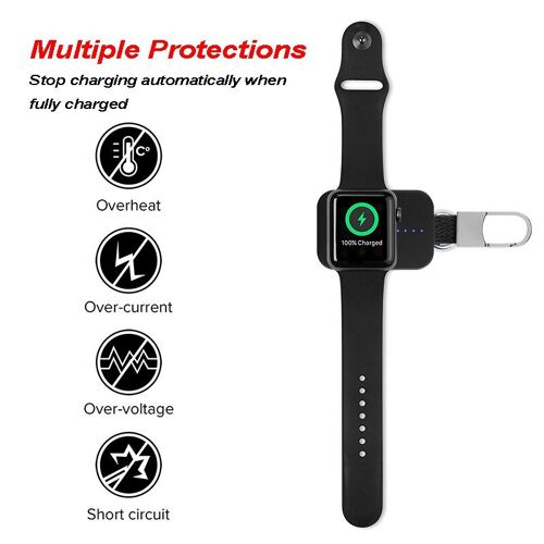 Chargeur sans fil Portable Mini QI 950 mah batterie externe pour Apple Watch Mini chargeur extérieur pour Apple Watch 1 2 3 4 séries