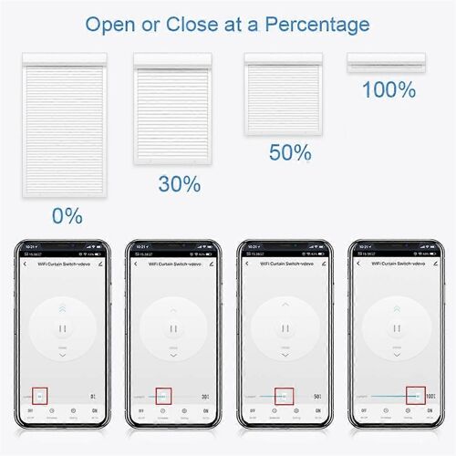 Tuya WiFi Smart Touch Button Switch Connecté Rideaux Électriques Stores Volet Roulant Compatible fo