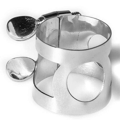 Alto Sax Ligature Attache Double Vis Ligature En Laiton Ligature Pour Saxophone Embouchure, Argent