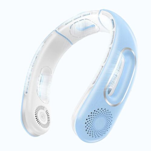 Ventilateur de cou, ventilateurs de cou mains libres sans pales rechargeables portables, ventilateur de cou de refroidissement à 360°, pour les voyages