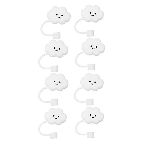 8 Pcs Paille Pointe Couverture Cap Coupe Anti-poussière Paille Capuchon Topper Réutilisable Silicone Paille Protecteurs pour 0.4