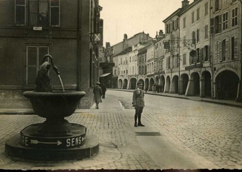 Carte Postale De Remiremont (Vosges) La Fontaine Du Cygne Et Les Arcades (Réf.15151)