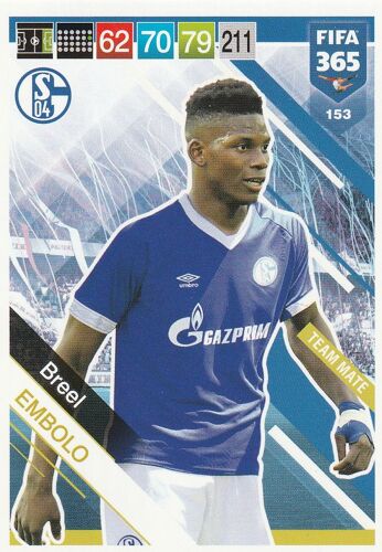 N° 153 - Carte Panini Foot Adrenalyn Xl - Fifa 365 - 2019 - Breel Embolo - Schalke 04