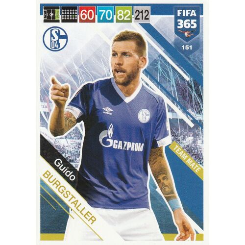 N° 151 - Carte Adrenalyn Xl Panini Foot Fifa 365 - 2019 - Guido Burgstaller - Schalke 04