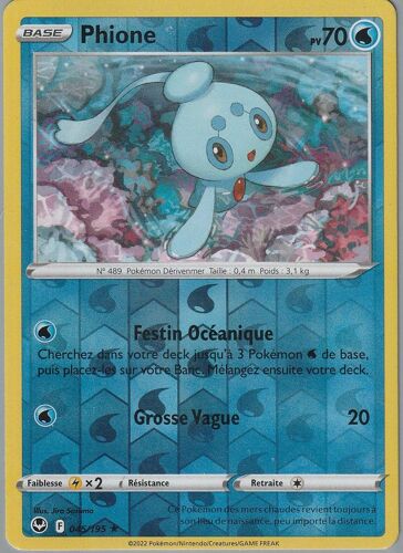 Carte Pokemon - Phione - 045/195 - Holo-Reverse - Eb12 Tempete Argentee -