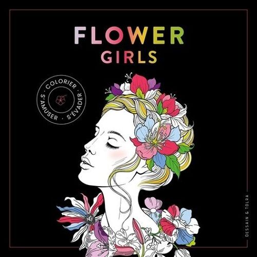 Black Coloriage Flower Girls