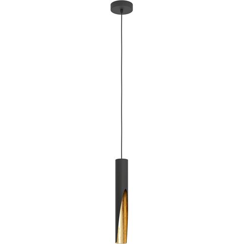 SUBZONAL-Suspension luminaire LED Barbotto, lampe de plafond suspendue pour salon et salle à manger, éclairage indirect, métal noir et doré, avec ampoule GU10, blanc chaud