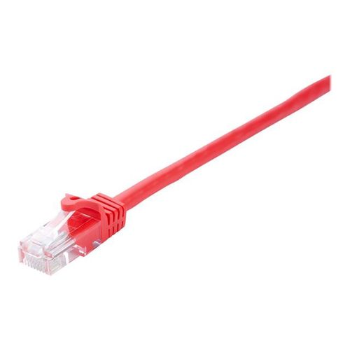 V7 - Cordon de raccordement - RJ-45 (M) pour RJ-45 (M) - 50 cm - UTP - CAT 6 - moulé, sans crochet - rouge