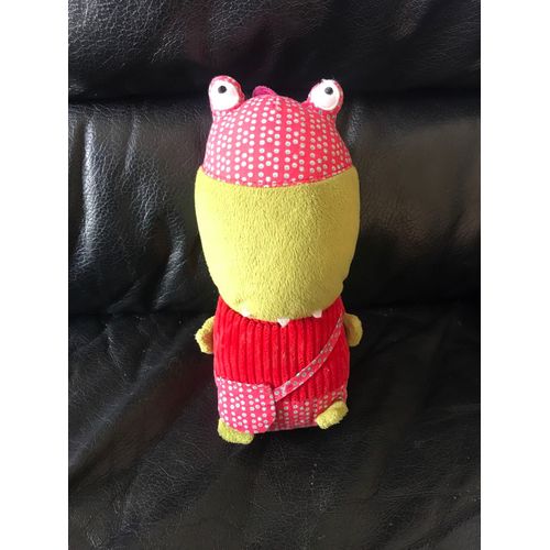 Doudou Peluche Ze Super Zeros Crocodile Rouge Et Vert