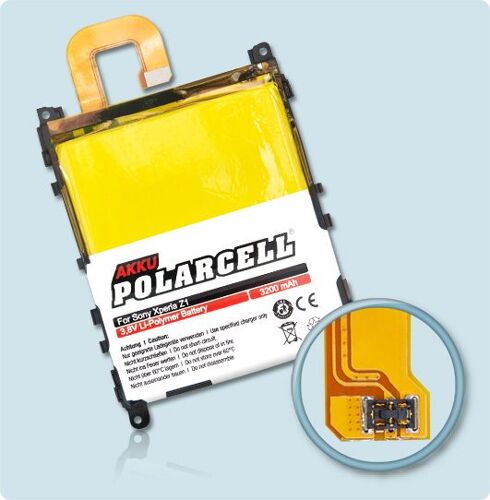 Batterie Li-Polymer 3,8 V 3200 Mah / 12,16 Wh Haut De Gamme Pour Sony Xperia Z1 Lte (C6943) - Garantie 1 An - De Marque Polarcell®