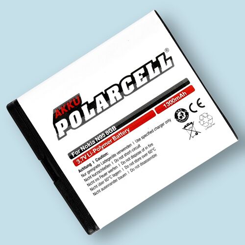 Batterie Li-Polymer 3,7 V 1300 Mah / 4,81 Wh Haut De Gamme Pour Nokia N78 - Garantie 1 An - De Marque Polarcell®