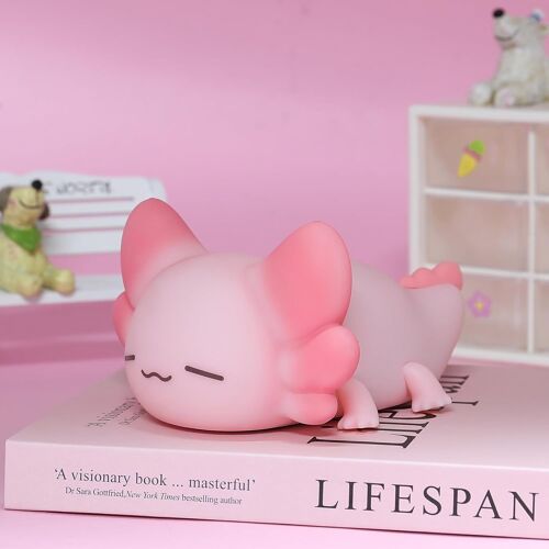 Axolotl Veilleuse Pour Enfants, 7 Couleurs Changeantes, Fonction Minuterie De 1/3 Heure, Veilleuse En Silicone Rechargeable Par Usb Pour Décoration De Chambre D'enfant, Cadeaux Pour Filles Et Garçons