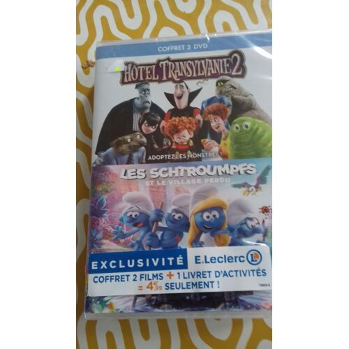 Coffret 2 Dvd - Hotel Transylvanie 2 + Les Schtroumpfs Et Le Village Perdu
