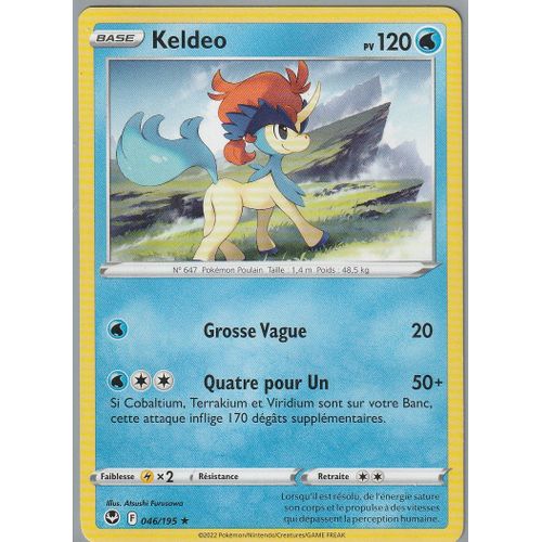 Carte Pokemon - Keldeo - 046/195 - Rare - Eb12 Tempête Argentée -