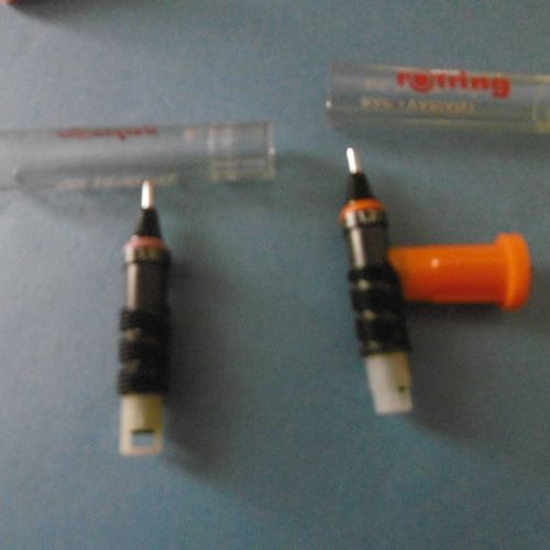 Lot De 2 Pointes De Rechange Pour Stylo Pointe Tubulaire Variant Rotring : 1 En 1.00 Et 1 En 1.20mm