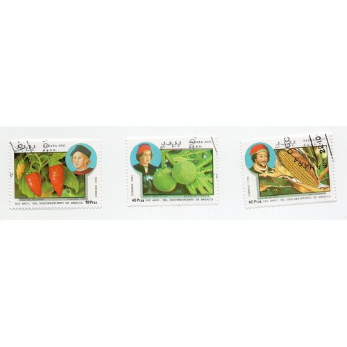 Sahara Occidental- Lot De 3 Timbres Oblitérés- Fruits Tropicaux