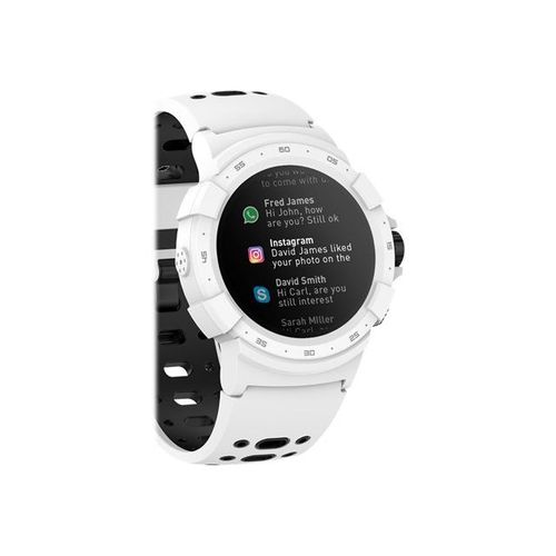 MyKronoz ZeSport2 - Blanc - Montre connectée - noir/blanc - affichage 1.3" - 128 Mo - Bluetooth - 70 g