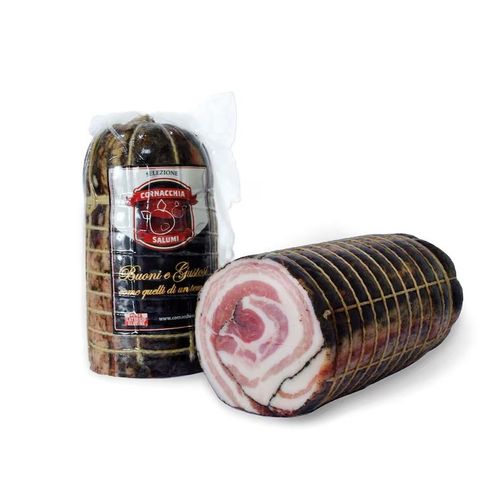 Pancetta Arrotolata Au Poivre Noir Caramélisé | 1,6 - 1,8 Kg Env. Sans Gluten - Sans Lactose
