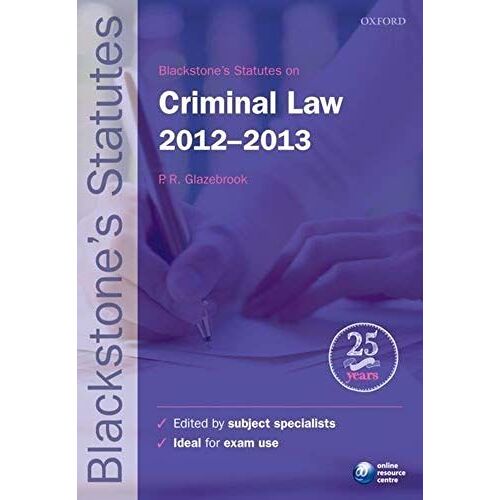 Blackstone's Statutes On Criminal Law 2012-2013 (Blackstone's Statute Series)