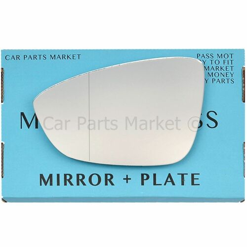 Für Volkswagen Cc 2012-2017 Links Asphärische Flügel Tür Spiegel Glas + Platte