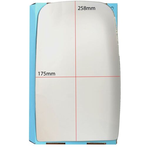 Konvexes Oberes Außenspiegelglas Für Hymer Wohnmobil Camper Eriba 258x175mm