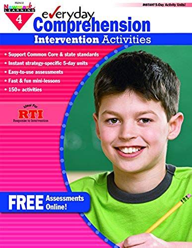 Everyday Comprehension Intervention Activities Grade 4 Book Teacher Resource