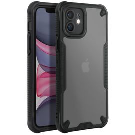 Coque Antichoc Pour Iphone 11 Coins Renforcés Dos Mat Anti-Trace Noir
