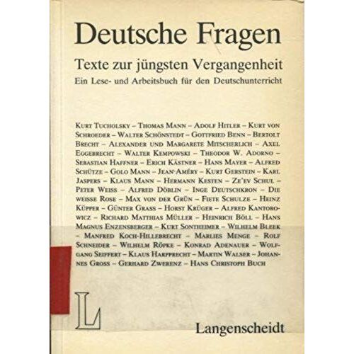 Deutsche Fragen Texte Zur Jüngsten Vergangenheit