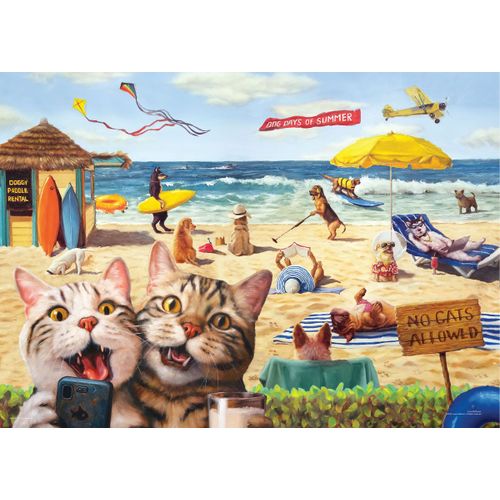 Puzzle Pièces Xxl - Interdit Aux Chats - Puzzle 500 Pièces