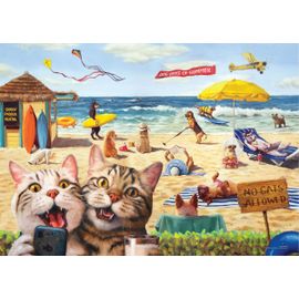 Puzzle Pièces Xxl - Interdit Aux Chats - Puzzle 500 Pièces