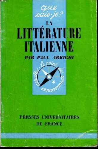Que Sais-Je? N° 715 La Littérature Italienne