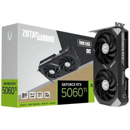 ZOTAC GAMING GeForce RTX 5060 Ti 8GB Twin Edge - Carte graphique - GeForce RTX 5060 Ti - 8 Go GDDR7 - PCIe 5.0 x8 - 3 x DisplayPort, HDMI