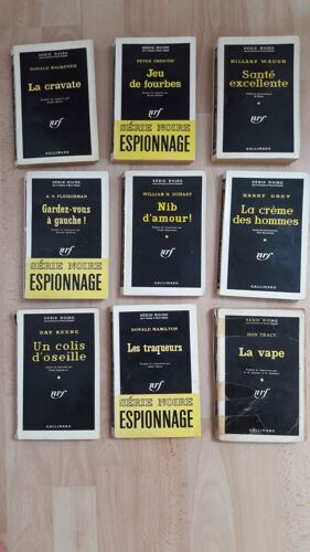 Lot De 9 Série Noire (Numéros Entre 500 Et 1000)