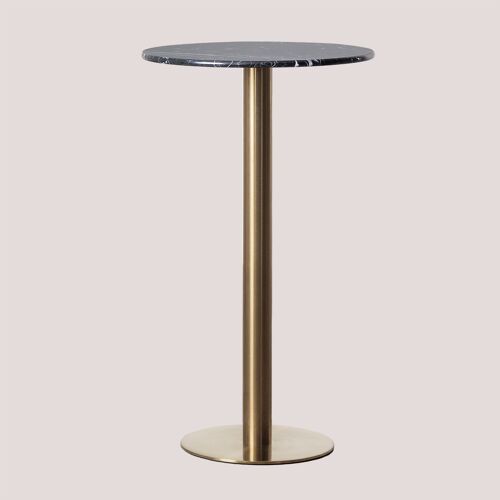 Table Haute de Bar Ronde en Marbre (Ø60 cm) Cosmopolitan Or champagne