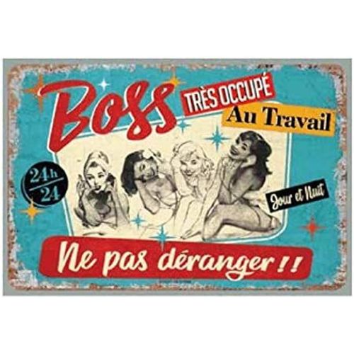 vdf Plaque Metal 30x20 Cm Boss Tres Occupé Ne Pas Deranger Plaque Metal 30x20 Cm Boss Tres Occupé Ne Pas Deranger…