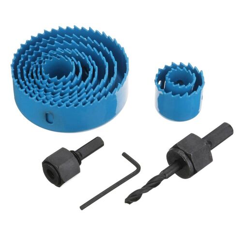 12pcs 19-127mm Trou Scie Cutter Foret Kit Trou Perceuse Outil pour Bois plaques de platre Tuyau PVC, 6-6pcs