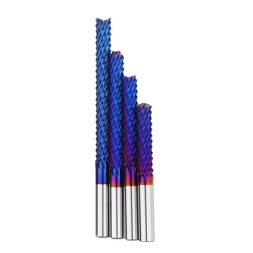6mm Shank 22/25/32/42/52mm Fraise en carbure de tungstène Blue Nano Coated End Mill,22mm