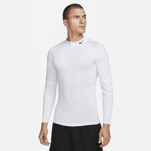 Haut De Fitness À Manches Longues Et Col Montant Dri-Fit Nike Pro Pour Homme - Blanc - Xxl