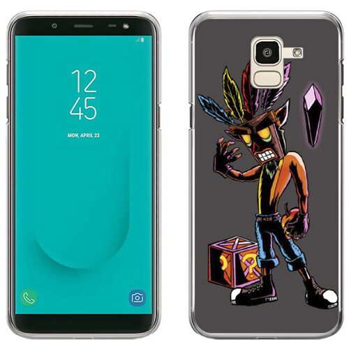 Coque Pour Samsung Galaxy J6 Crash Bandicoot Masque