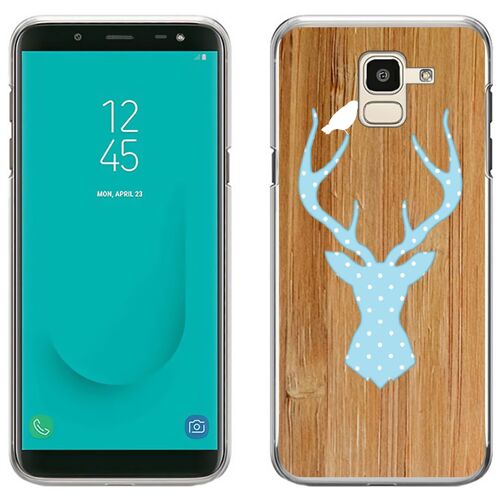 Coque Pour Samsung Galaxy J6 Cerf Bois Oiseau