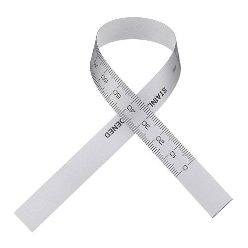 0-100/150/200/300mm Auto-Adhésif Règle Métrique Ruban Argenté Pour Remplacement D'étrier Numérique,150mm