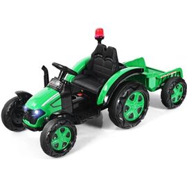 Tracteur Télécommandé Enfant Avec Remorque électrique - 2,4 GHz, Phares LED, Accessoires Ferme - Cadeau 3 à 7 Ans - 6