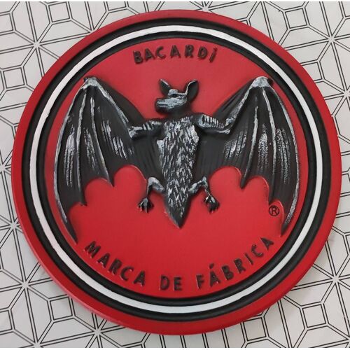 Plaque En Fonte Bacardi 30 Cm