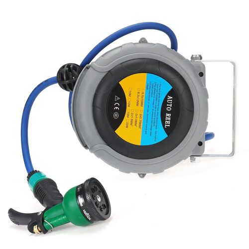 Enrouleur de tuyau flexible automatique rétractable pour montage au plafond de jardin
