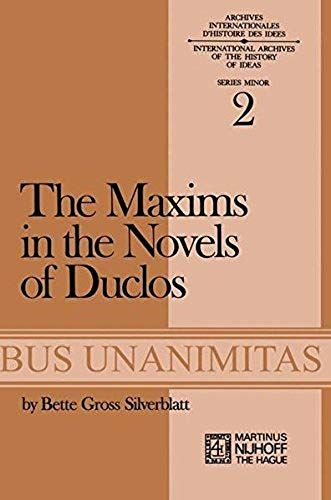 The Maxims In The Novels Of Duclos