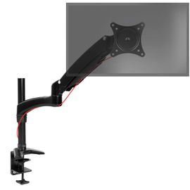 Duronic DM551X2 Support d'écran PC à Pince pour Bureau | Mécanisme à Ressort | Ajustements à la volée | Hauteur Ajustable | Compatibilité avec Moniteur VESA 75/100 | en Aluminium | 1 Extension